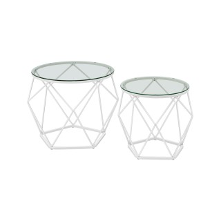 Σετ 2 Στρογγυλά Τραπεζάκια VASAGLE, Μοντέρνο Στυλ, Αφαιρούμενη Επιφ... Σετ 2 Στρογγυλά Τραπεζάκια VASAGLE, Μοντέρνο Στυλ, Αφαιρούμενη Επιφ...