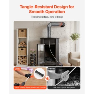 VEVOR Σετ Καθαρισμού Καμινάδας 9μ με Ανταλλακτικές Βούρτσες & Γυαλι...