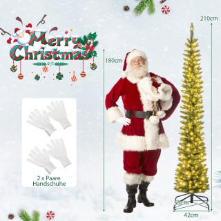 Costway Χριστουγεννιάτικο Δέντρο 210 εκ. με 499 Πυκνά Κλαδιά και 2... Costway Χριστουγεννιάτικο Δέντρο 210 εκ. με 499 Πυκνά Κλαδιά και 2...