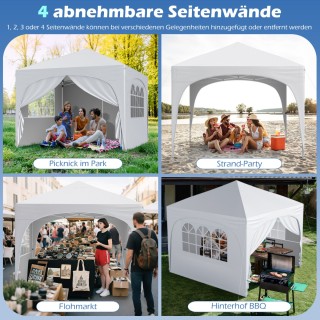 Costway  Φορητό Κιόσκι με Pop-up Δομή με 4 Αποσπώμενους Πλευρικούς ...