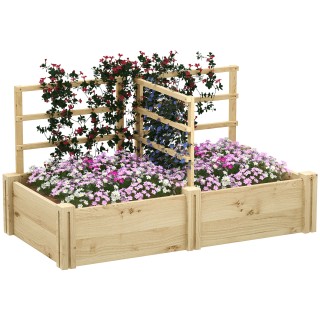Outsunny Κρεβάτι για Κήπο με 3 Σχάρες και 2 Ζαρντινιέρες από Ξύλο Έ... Outsunny Κρεβάτι για Κήπο με 3 Σχάρες και 2 Ζαρντινιέρες από Ξύλο Έ...