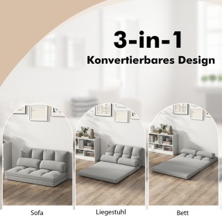 Costway Πτυσσόμενος Καναπές-Κρεβάτι 3 σε 1 με Ρυθμιζόμενη Πλάτη σε ... Costway Πτυσσόμενος Καναπές-Κρεβάτι 3 σε 1 με Ρυθμιζόμενη Πλάτη σε ...