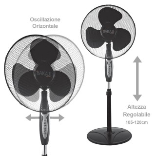 BAKAJI Ανεμιστήρας Στήλης 45W 40cm 3 Ταχύτητες Ρυθμιζόμενο Ύψος Τη... BAKAJI Ανεμιστήρας Στήλης 45W 40cm 3 Ταχύτητες Ρυθμιζόμενο Ύψος Τη...