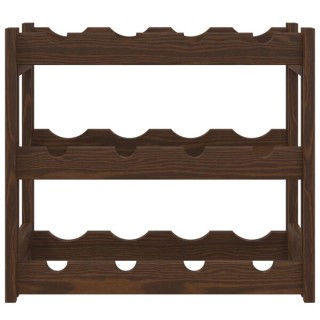 vidaXL Ραφιέρα Κρασιών για 12 Μπουκάλια Καφέ από Μασίφ Ξύλο Πεύκου ...