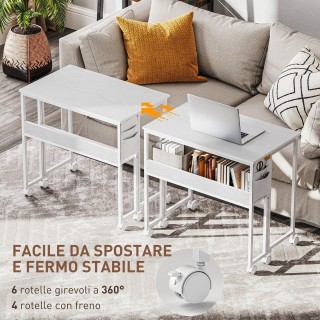 HOMCOM Γραφείο Αναδιπλούμενο με Ράφι και Τσέπη, 80x50x75 εκ., Λευκό... HOMCOM Γραφείο Αναδιπλούμενο με Ράφι και Τσέπη, 80x50x75 εκ., Λευκό...