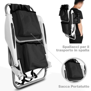 BAKAJI Πτυσσόμενη Καρέκλα Παραλίας Αλουμινίου με Θερμική Τσάντα κα... BAKAJI Πτυσσόμενη Καρέκλα Παραλίας Αλουμινίου με Θερμική Τσάντα κα...