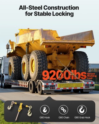 VEVOR Δεσμευτής Αλυσίδας Ράτσετ G80 για Μεταφορά DLTJLLJQ4PCSLEUKA0...