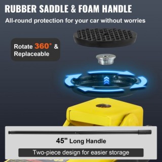 VEVOR Χαμηλού Προφίλ Γρύλος Δαπέδου 2.5 Τόνων Βαρέως Τύπου Διπλής Α...