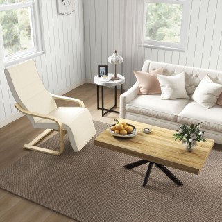 HOMCOM Τραπεζάκι Καφέ Βιομηχανικού Στυλ από Ξύλο και Ατσάλι 110x60x...