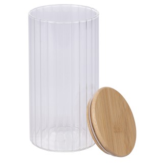 Galileo Δοχείο 1,5 L από βοριοπυριτικό γυαλί με καπάκι από μπαμπού ...