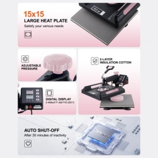 Πολυλειτουργική Θερμοπρέσα VEVOR 8 σε 1 15x15 για Μπλουζάκια και Κύ... Πολυλειτουργική Θερμοπρέσα VEVOR 8 σε 1 15x15 για Μπλουζάκια και Κύ...