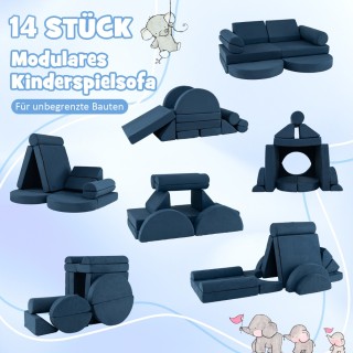 Costway 14-κομμάτι Σετ Παιχνιδιού Καναπέ για Παιδιά με Αφαιρούμενα ... Costway 14-κομμάτι Σετ Παιχνιδιού Καναπέ για Παιδιά με Αφαιρούμενα ...