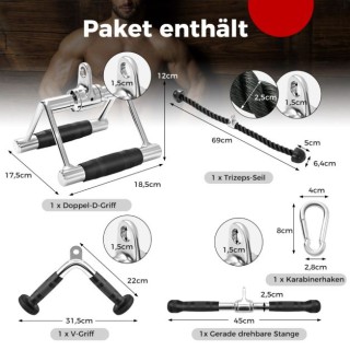 Προσαρτήματα 4 τμχ και Σχοινί για Εκγύμναση Τρικεφάλων COSTWAY ... Προσαρτήματα 4 τμχ και Σχοινί για Εκγύμναση Τρικεφάλων COSTWAY ...