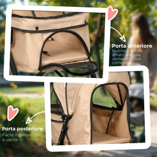 PawHut Πτυσσόμενο Καροτσάκι για Μικρά Σκυλιά με Περιστρεφόμενη Λαβή... PawHut Πτυσσόμενο Καροτσάκι για Μικρά Σκυλιά με Περιστρεφόμενη Λαβή...