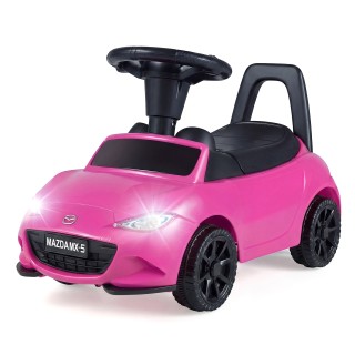 Costway Παιδικό Ροζ Αυτοκίνητο Βόλτας με Φώτα, Προστασία Ανατροπής ...