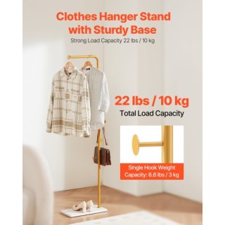 VEVOR Επιδαπέδια Κρεμάστρα 45 x 25x 170 cm με Βάση από Χαλαζία & 3 ...