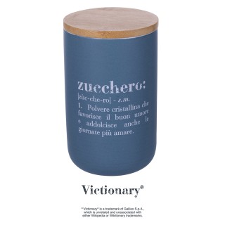 Villa DEste  Βάζο ζάχαρης 1000 ml από κεραμικό με καπάκι από μπαμπο...