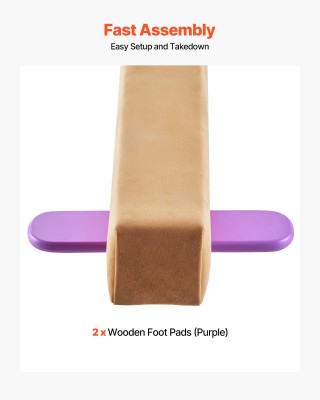 VEVOR Επίπεδη Δοκός Ισορροπίας 8FT (240cm), Κίτρινη BKSJPHM8FT4IC4R...