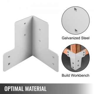 Σετ Γωνιακών Βραχιόνων VEVOR για Πάγκο Εργασίας, 8 τεμ., Λευκός Γαλ... Σετ Γωνιακών Βραχιόνων VEVOR για Πάγκο Εργασίας, 8 τεμ., Λευκός Γαλ...