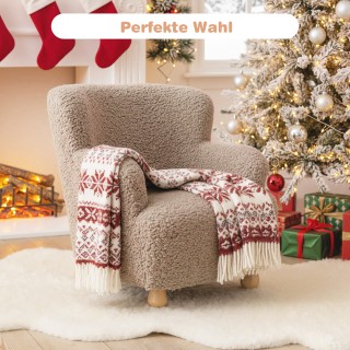 Costway Παιδικός Καναπές με Πλάτη & Ξύλινα Πόδια Καφέ 52 x 50 x 53 ... Costway Παιδικός Καναπές με Πλάτη & Ξύλινα Πόδια Καφέ 52 x 50 x 53 ...