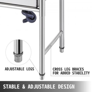 VEVOR Χειροποίητος Νεροχύτης Ανοξείδωτος 1 Θέσης 16x15.5x10 με Δεξι... VEVOR Χειροποίητος Νεροχύτης Ανοξείδωτος 1 Θέσης 16x15.5x10 με Δεξι...