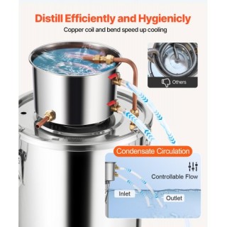 VEVOR  Αποστακτήρας 5L Ανοξείδωτος Οικιακής Χρήσης  DLNTZLQYS5JLEEW...