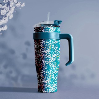 Θερμός Μεταλλικός 560ml Line Take Away Fleur - Μπλε KA0439-Blue Coo...