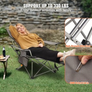 VEVOR  Πτυσσόμενη Καρέκλα Κάμπινγκ 330 lbs για Σπίτι & Εξωτερικό Χώ...
