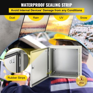 VEVOR NEMA Χαλύβδινο Κουτί 20x20x6 NEMA 4X, IP66 Αδιάβροχο & Ανθεκτ...