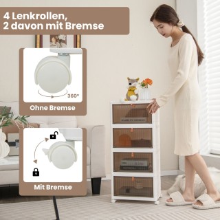 Costway Τετράριχτη Αποθηκευτική Κουτί με Καπάκι & Μαγνητικές Διαφαν... Costway Τετράριχτη Αποθηκευτική Κουτί με Καπάκι & Μαγνητικές Διαφαν...