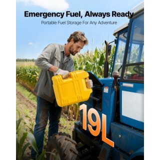 VEVOR Δοχείο Καυσίμου 19L με Στόμιο & Κλίμακα, Ροή 15L/min, Ασφαλές...