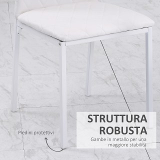 HOMCOM Σετ 4 Επενδυμένες Καρέκλες Τραπεζαρίας με Κάλυμμα Δερματίνης... HOMCOM Σετ 4 Επενδυμένες Καρέκλες Τραπεζαρίας με Κάλυμμα Δερματίνης...