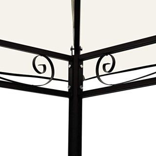 BAKAJI  Κιόσκι Κήπου 3x3 Μέτρα Μεταλλική Δομή Λευκό Αδιάβροχο Κάλυμ...