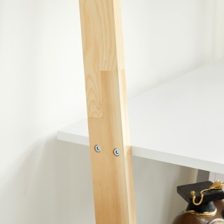 VASAGLE Ράφι Σκάλας 5 Επιπέδων - Ματ Λευκό & Φυσικό Φινίρισμα,,LLS2...