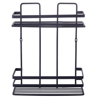 Galileo Ράφι με 2 επίπεδα από σίδερο 24x11x30 εκ, μαύρο σατινέ 5914743