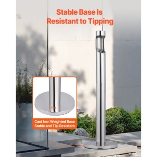 VEVOR Ασημένιος Κύλινδρος Αποθήκευσης Αποτσίγαρων από Ανοξείδωτο Ατ... VEVOR Ασημένιος Κύλινδρος Αποθήκευσης Αποτσίγαρων από Ανοξείδωτο Ατ...