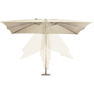 BAKAJI Ομπρέλα Κήπου Κεντρικού Πόλου 3x2 Μέτρα Πλήρης Άμμος με 6 Ακ...