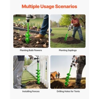 VEVOR Σπείρα Γεωτρύπανο Καρφιών 5.91 x 31.5 ιντσών για Φύτευση LXZZ...