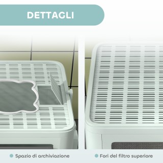 PawHut Κλειστή Λεκάνη Απορριμάτων για Γάτες με Καπάκι και Διπλή Είσ... PawHut Κλειστή Λεκάνη Απορριμάτων για Γάτες με Καπάκι και Διπλή Είσ...