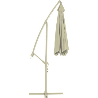 BAKAJI Ομπρέλα Κήπου Αποκεντρωμένη 3x3μ Πλήρης Άμμος Μεταλλικός Πάσ...