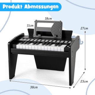Costway Παιδικό Μίνι Ψηφιακό Πιάνο 25 Πλήκτρων με Ρυθμιζόμενη Ταχύτ...