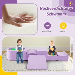 Costway Πέντε Μεγάλα Αφρώδη Τουβλάκια με Μπάλα για Παιχνίδι και Σκα...