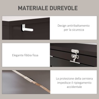 HOMCOM Μοντέρνο Πτυσσόμενο Γραφείο με Βιβλιοθήκη και Πίνακα, από Ξύ...