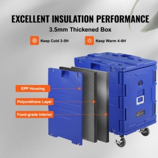 VEVOR Φορητός Θερμομονωμένος Φαγητοδοχείο 82 Qt με Ρόδες  SPBWXL90-...