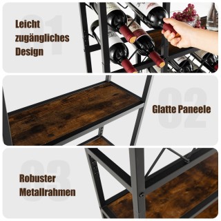 Costway Μεταλλική Οινοθήκη με Θέσεις για Ποτήρια (Χωρά 27 Μπουκάλια... Costway Μεταλλική Οινοθήκη με Θέσεις για Ποτήρια (Χωρά 27 Μπουκάλια...