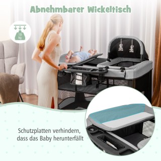 Costway Φορητό 5-σε-1 Πάρκο Μωρού με Αλλαξιέρα και Κούνια BC10250D... Costway Φορητό 5-σε-1 Πάρκο Μωρού με Αλλαξιέρα και Κούνια BC10250D...