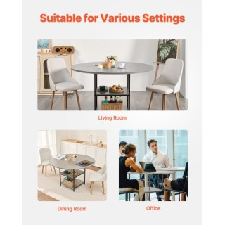 Στρογγυλό Ξύλινο Τραπέζι Δείπνου για 2-4 Άτομα 1200x1200x750 mm Γκρ... Στρογγυλό Ξύλινο Τραπέζι Δείπνου για 2-4 Άτομα 1200x1200x750 mm Γκρ...