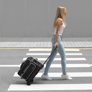 VEVOR Τσάντα Μπόουλινγκ 2 Μπάλες με Ρόδες και Θήκη Παπουτσιών GLLGB...