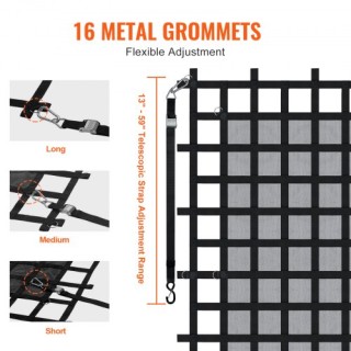 VEVOR  Βαρύ Καθαρό Φορτίο 96 x 81 Ρυθμιζόμενοι Γάντζοι  HWGDWYMESHW...