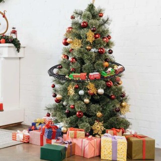 BAKAJI  Τρενάκι για Χριστουγεννιάτικο Δέντρο Τρένο με Βάση για Κέντ...